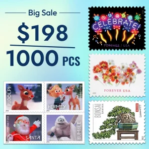 Special Price: $198 Get 1000 Stamps, Various Styles On Sale, can Mail Letters, Envelopes and Others