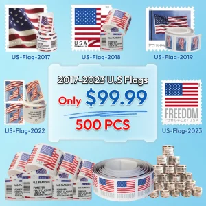 Limited Time Deal: $99.99 for 5 Rolls(500 Stamps) - 2017/2018/2019/2022 Flag